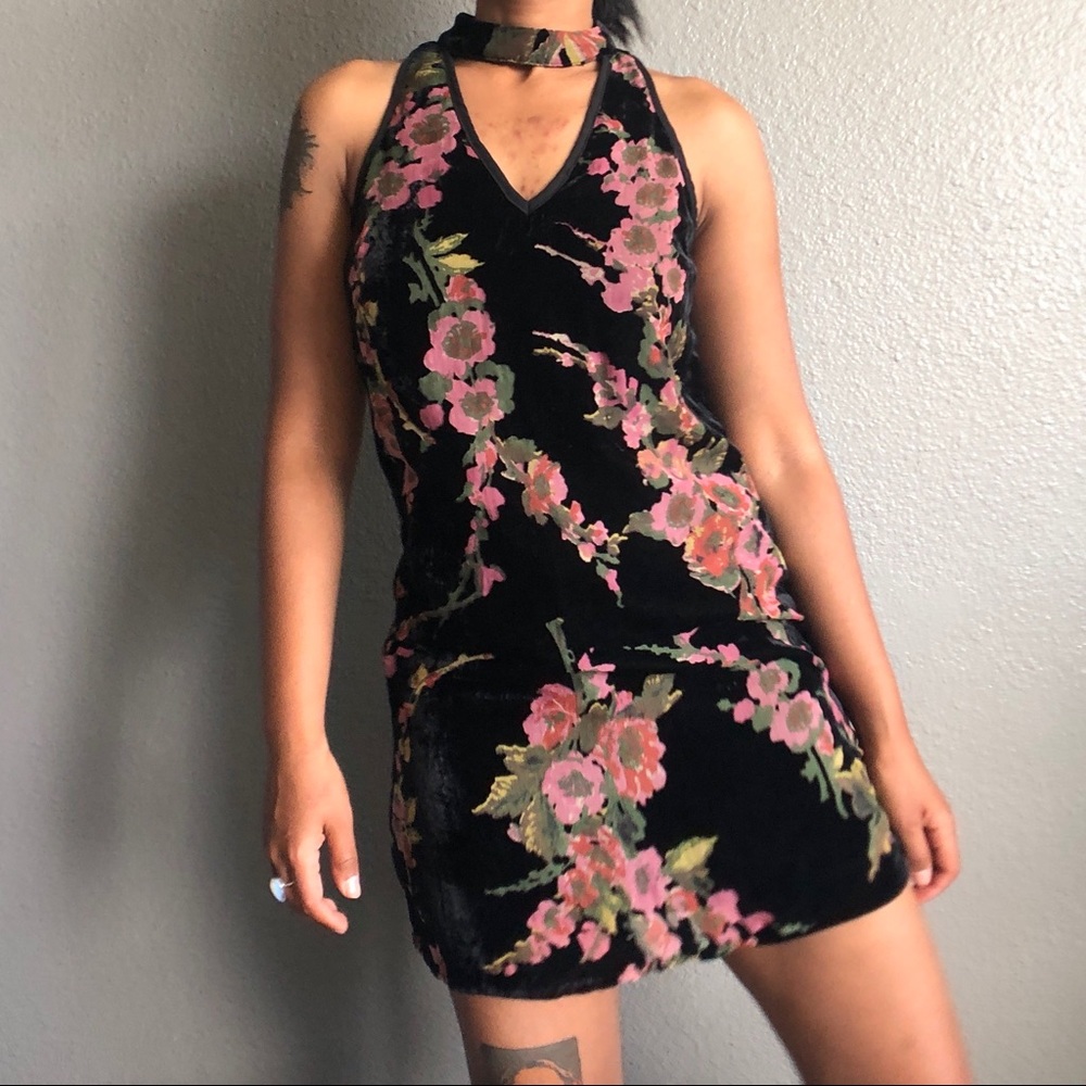 Vintage Velvet Mini Dress